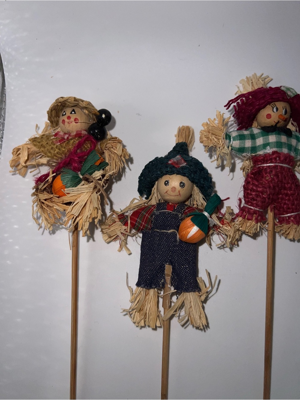 Rustic Fall Scarecrow Pick Set - Assorted Colors - Picture 3 of 4